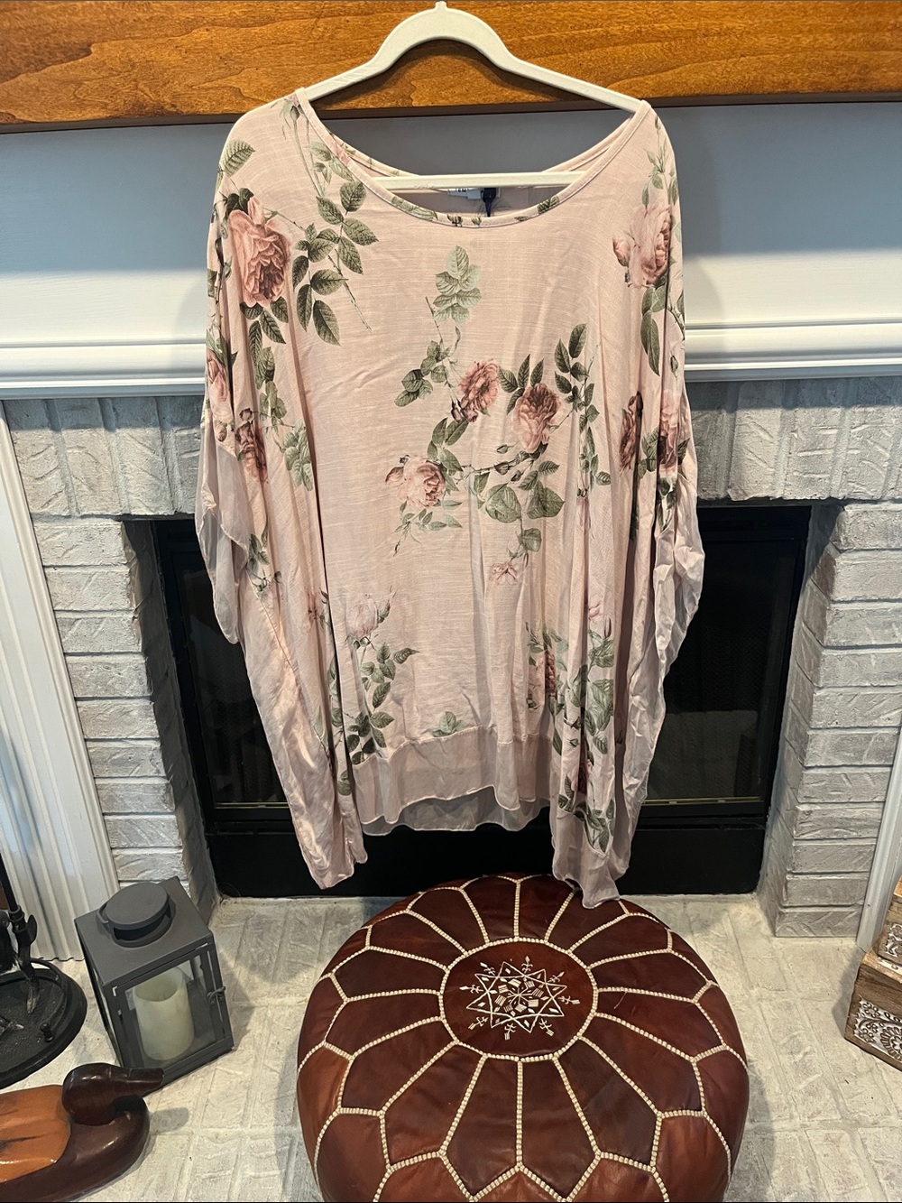 Tempo Paris Blush Pink Floral Tunic Top